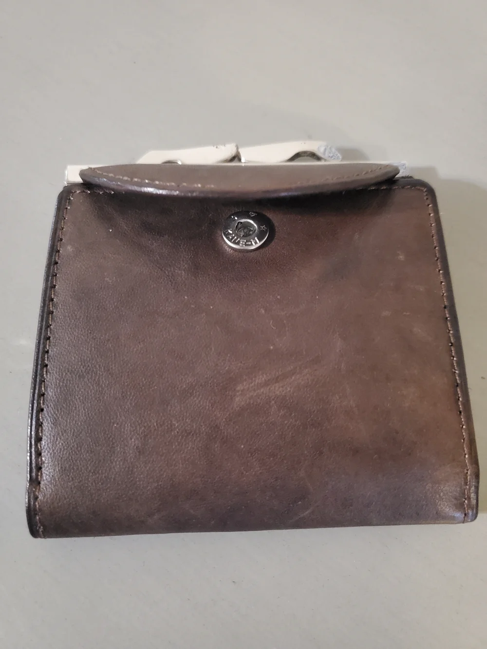 Vintage Brown Leather Men's Wallet Coin Pouch